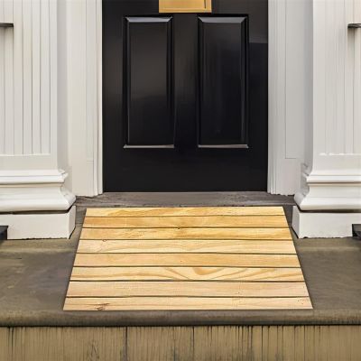 Threshold Ramp, Wood Threshold Ramps for Doorways, Portable Wheelchair Ramp for Steps 3/4/ 6/7/ 8 Inch Rise, Lightweight Wooden Entry Ramp/Slope for Outdoor Stair Step(60x30x8cm (23.6x12x3in))