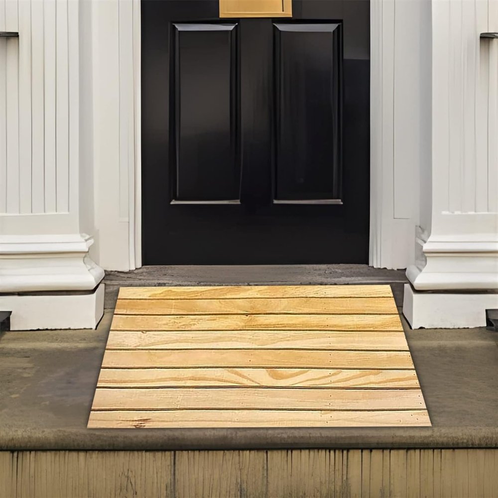 Threshold Ramp, Wood Threshold Ramps for Doorways, Portable Wheelchair Ramp for Steps 3/4/ 6/7/ 8 Inch Rise, Lightweight Wooden Entry Ramp/Slope for Outdoor Stair Step(60x30x8cm (23.6x12x3in))