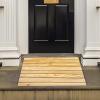 Threshold Ramp, Wood Threshold Ramps for Doorways, Portable Wheelchair Ramp for Steps 3/4/ 6/7/ 8 Inch Rise, Lightweight Wooden Entry Ramp/Slope for Outdoor Stair Step(60x30x8cm (23.6x12x3in)) view 1