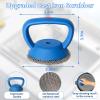 MEIXINZHI Cast Iron Skillet Cleaner - Cast Iron Chainmail Scrubber (Blue) view 2