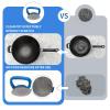 MEIXINZHI Cast Iron Skillet Cleaner - Cast Iron Chainmail Scrubber (Blue) view 3