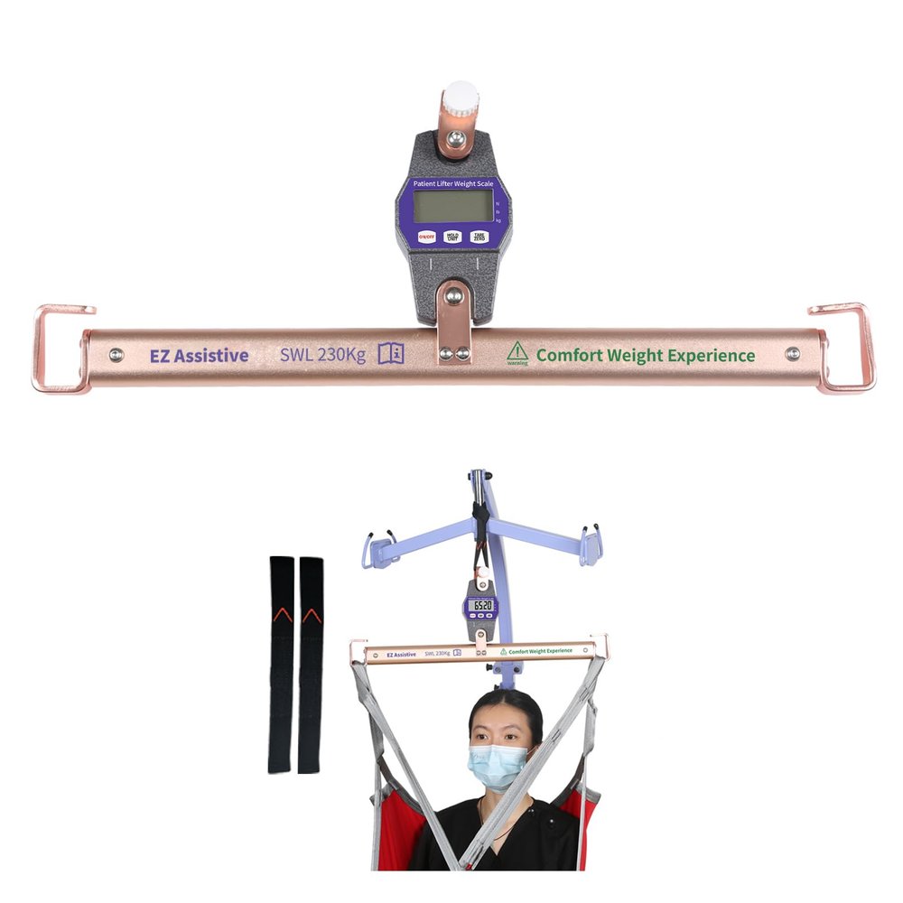 EZ Assistive Patient Hoist Weighing Scale, Digital Lift Sling Scale for Disabled or Bedbound Users, Bariatric Patient Weight Scale, Safe Working Load 230kg