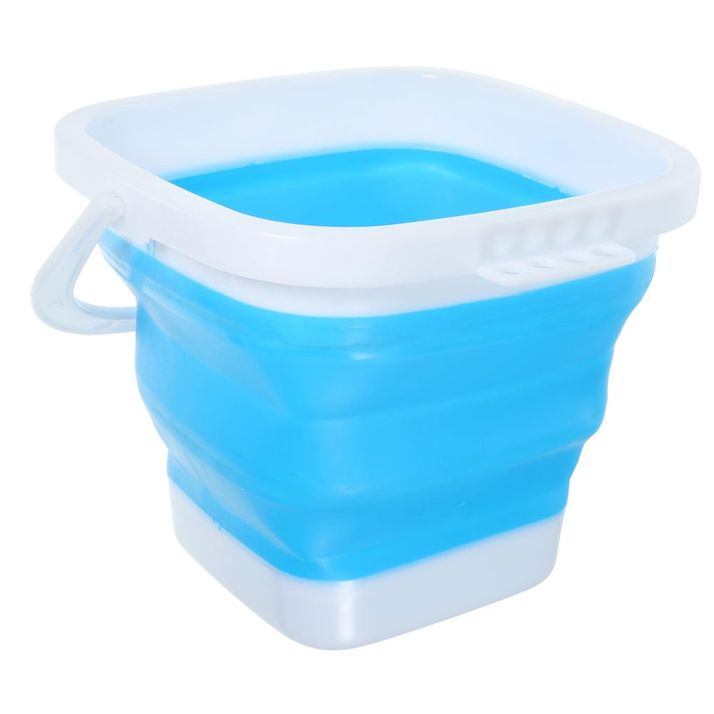 PLAFOPE Thickened Silicone Brush Washing Bucket Collapsible Pen Washing Barrel Painting Tool Bucket for Watercolor Home Outdoor Use Random Color