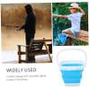 PLAFOPE Thickened Silicone Brush Washing Bucket Collapsible Pen Washing Barrel Painting Tool Bucket for Watercolor Home Outdoor Use Random Color view 3