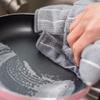 Rtppyakk Microfiber Kitchen Towels - Super Absorbent, Soft Dish Towels, 8 Pack Stripe Designed Grey and White Colors Reusable view 4