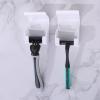 MYSUNBAR Plastic Shaver Holder with Cover Wall Mount Shower Self Adhesive Razor Hook view 2