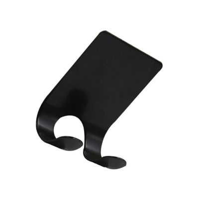 MYSUNBAR Pack of 2 Razor Holder Hooks, Wall Mounted Self-Adhesive No Drilling Shower Hooks, Black Stainless Steel Multi-Purpose Hooks