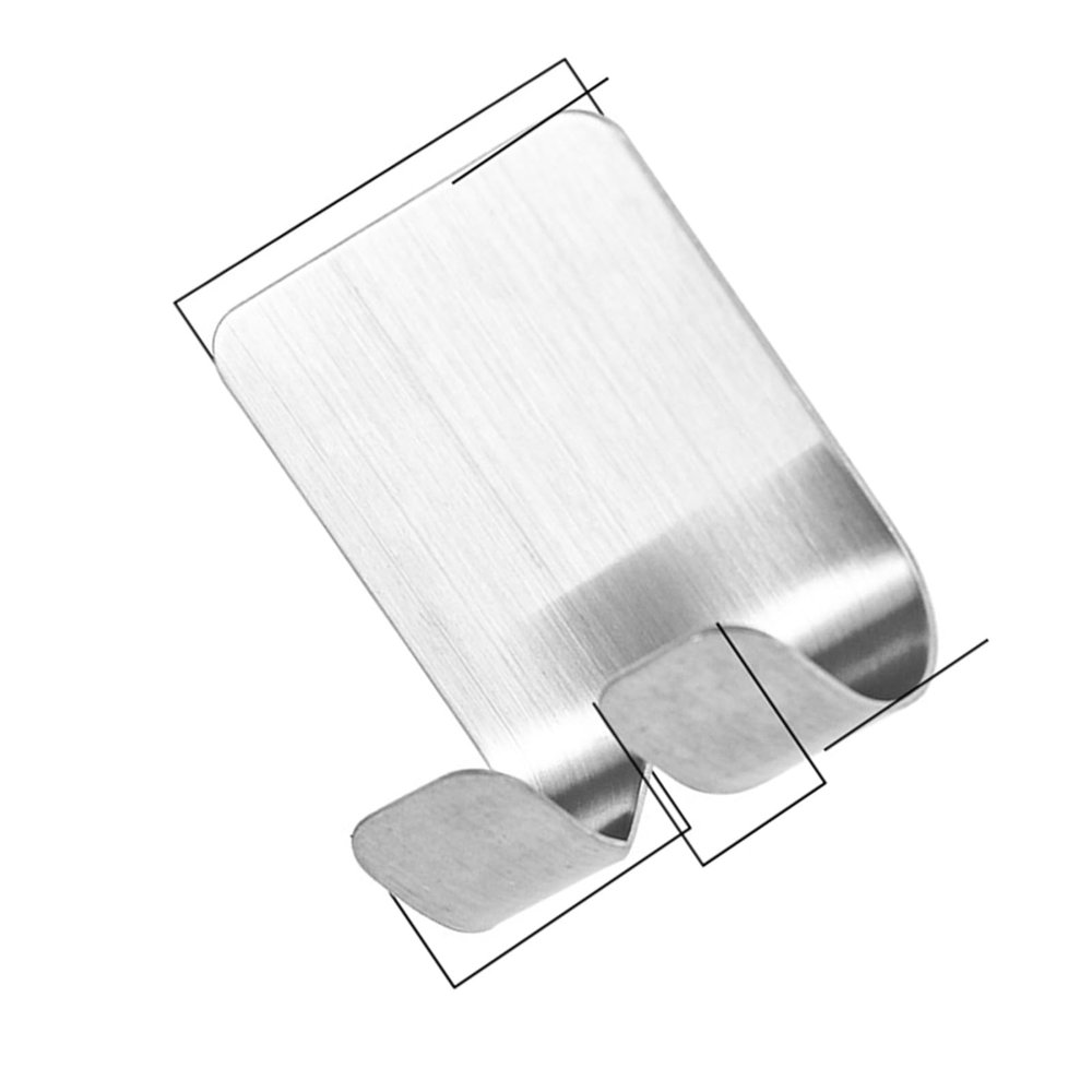 MYSUNBAR Pack of 2 Razor Holder Shower Self-Adhesive Hooks Razor Holder Shower Stainless Steel Adhesive Hooks Bathroom and Kitchen Towel Holder