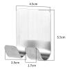 MYSUNBAR Pack of 2 Razor Holder Shower Self-Adhesive Hooks Razor Holder Shower Stainless Steel Adhesive Hooks Bathroom and Kitchen Towel Holder view 4