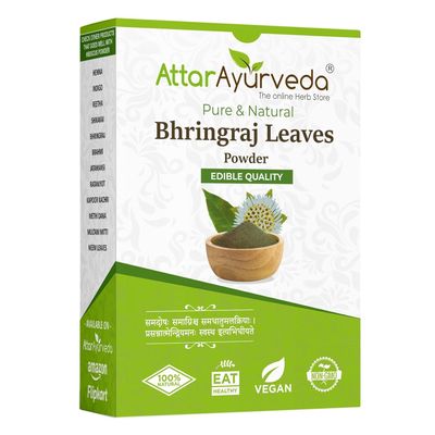 JEVR Natural Bhringraj Powder for hair growth (100 Grams) | For Hair Mask and Eating | 100% Pure and Natural | No Chemical, No Preservatives