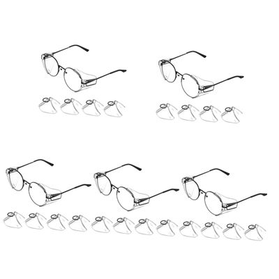Gogogmee 5sets Side Shield Pc Side Sheet for Protection Goggles Shield Flap 2pairs*5