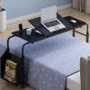 Overbed Table Height Adjustable Overbed Table with 6-Level Adjustable Tiltable Tabletop And Storage Box Carbon Steel Stand Desk for Bed with Casters(Black,190 * 40 * 90CM) view 1