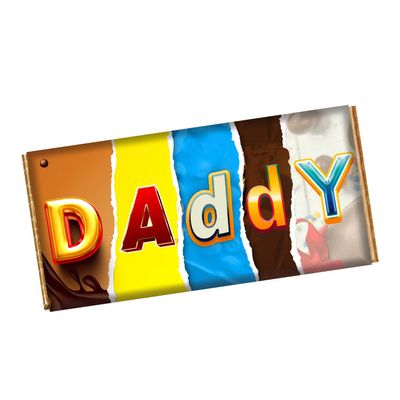 Daddy Chocolate Bar Wrapper Novelty Gift for Dad Grandad on Fathers day Christmas CH-9002 (with chocolate bar (100g))