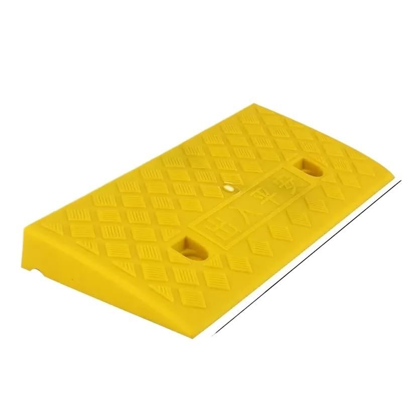 DUNSBY Threshold Ramp 50 * 22 * 4cm Plastic PVC Road Slope Ramp Pad Portable Car Step Uphill Triangle Mat Curb Rubber for Thresholds and Bathroom(Yellow)