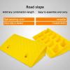 DUNSBY Threshold Ramp 50 * 22 * 4cm Plastic PVC Road Slope Ramp Pad Portable Car Step Uphill Triangle Mat Curb Rubber for Thresholds and Bathroom(Yellow) view 3