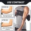 Upper Arm Compression Sleeve for Bicep Tendonitis Adjustable Bicep Support Brace Elbow Support Wrap Pain Relief Muscle Strains Injury Arthritis Recovery Material Upper Arm Sleeves Men Women Black view 4