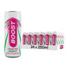 Boost Energy Drink Sugar Free Raspberry & Apple - 24 Pack Drinks with Caffeine, Taurine and Vitamin B | Carbonated Energy Drinks | Gluten Free Vegan Low Calorie Zero Sugar Fizzy Drinks | 24x250ml view 1