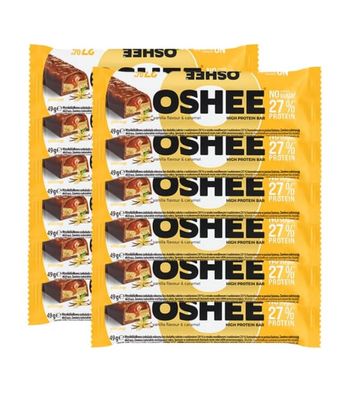 Oshee High Protein Vanilla & Caramel Bars 49g x 12