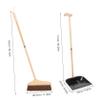 GRIRIW Broom and Dustpan Long Handle Soft Bristles for Sweeping Dustpan for Home Cleaning for Floor Maintenance view 2