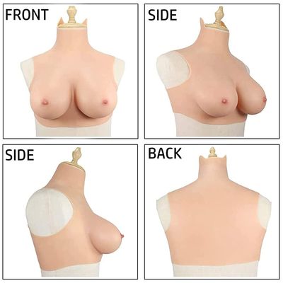 WXLPCGO Crossdressing Silicone Breastplate Women Breast Prosthesis Filled with Silicone Fake Breasts Enhancer for Transgender Cosplay Drag Queen(Size:G CUP,Color:Color 1)