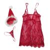 s Sexy Santa Lingerie for Women Plus Size Lingerie Plus Size 20-22 Sexy Women's mesh Sheer Sleepwear pjs Outfits Women view 2