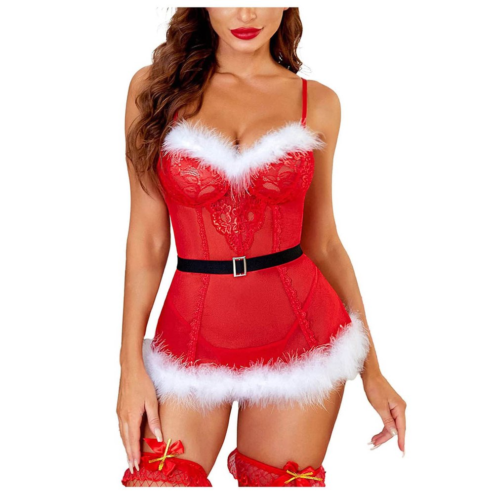 TYUIOP My Order Christmas Lingerie Sexy red Lingerie for Women Sets Sexy for Women Sets Naughty Outfits UK Plus Size White