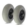 1 Pair 8 Inch Front Wheel Replacement for Electric Wheelchair, 200  50 Inflatable Rubber Tire, ABS Plastic Wheel Hub with Bearing view 1