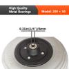 1 Pair 8 Inch Front Wheel Replacement for Electric Wheelchair, 200  50 Inflatable Rubber Tire, ABS Plastic Wheel Hub with Bearing view 4