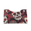 Roses Sugar Skulls Tissue Box Cover PVC Leather Facial Tissue Dispenser Box Holder for Dresser Bathroom Decorative view 2