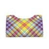 Violet Yellow Green Checkered Tissue Box Cover, Tissue Box Holder, Facial Box Cover for Storage on Bathroom Vanity, Countertop, Bedroom Dresser view 2
