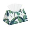 Plants Leaves Tissue Box Cover, PVC Leather Tissue Box Holder Napkins Box Covers for Home/Office/Car Decoration view 1