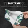 Plants Leaves Tissue Box Cover, PVC Leather Tissue Box Holder Napkins Box Covers for Home/Office/Car Decoration view 3