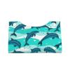 Marine Sea Dolphins Pattern Tissue Box Cover PVC Leather Facial Tissue Dispenser Box Holder for Dresser Bathroom Decorative view 2
