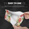 Blooming Rose and Butterflies Tissue Box Cover PVC Leather Facial Tissue Dispenser Box Holder for Dresser Bathroom Decorative view 3