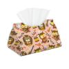 Musical Instruments with Cute Hedgehog and Owl Tissue Box Cover, Tissue Box Holder, Facial Box Cover for Storage on Bathroom Vanity, Countertop, Bedroom Dresser view 1