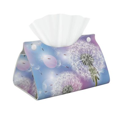 Romantic Dandelion Tissue Box Cover, Tissue Box Holder for Tabletop Desk, Decorative Box Covers, Accessories for Home Car Office