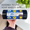 20 TidyZ Extra LARGE 300L Wheelie Bin Bags. Made from 100% Recycled plastic. Heavy Duty Black Wheelie Bin Liners. 18 microns. Fits all standard sized wheelie bins view 2