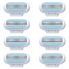 8 Pack Women's Razor Blades Refills Compatible with Gillette Venus Extra Smooth Razor, 3-Layer Blade Design, Pivoting Head, Easy to Replace, Effortless Glide, Washable (Blue) view 1