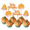 Rsstarxi 36 Pack Little Pumpkin Cupcake Toppers Pumpkin Baby Shower Decorations Pumpkin Birthday Cupcake Picks for Fall Baby Shower Party Cake Decorations Orange view 1