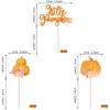 Rsstarxi 36 Pack Little Pumpkin Cupcake Toppers Pumpkin Baby Shower Decorations Pumpkin Birthday Cupcake Picks for Fall Baby Shower Party Cake Decorations Orange view 2