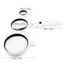 LED Magnifying Glass Set USB Charging Handheld Magnifier with Lights for Elderly Reading Books Newspapers Money Stamp Jewelry view 2