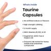 Taurine Supplement - High Strength 1800mg Capsules Enriched with Vitamins B1, B12 & Vitamin D3-120 Amino Acids Capsules - Vegetarian Made in The UK by New Leaf view 2