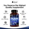 Taurine Supplement - High Strength 1800mg Capsules Enriched with Vitamins B1, B12 & Vitamin D3-120 Amino Acids Capsules - Vegetarian Made in The UK by New Leaf view 4