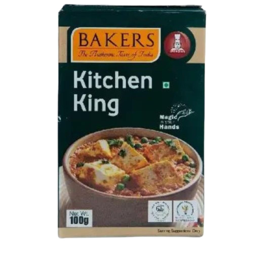 Bakers Kitchen King Masala, Versatile Spice Blend for Flavorful Curries and Dishes, Premium Quality Seasoning - 100g (Pack Of 2)