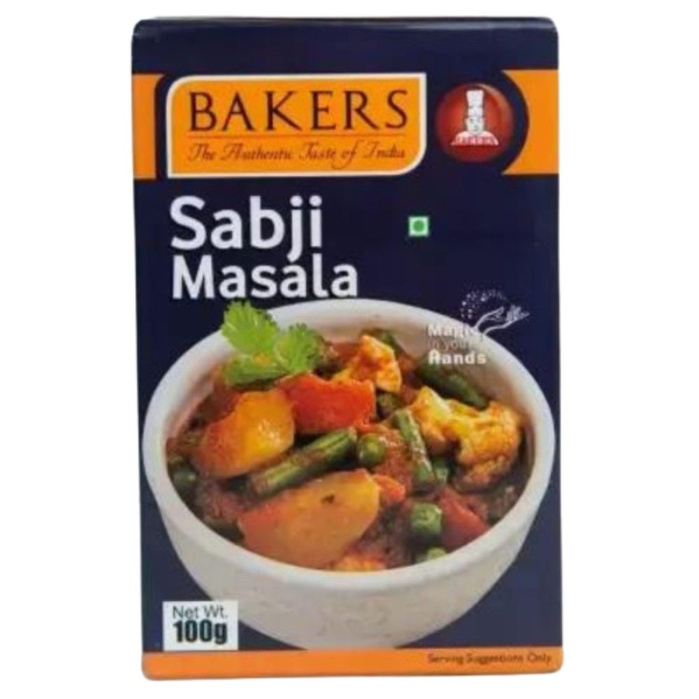 Bakers Sabji Masala, Flavorful Spice Blend for Vegetable Curries, Premium Quality Seasoning for Authentic Taste - 100g (Pack Of 3)