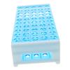 Healvian 50holes Test Tube Collection Stand Laboratory Sample Storage Rack Light Blue Test Tube Holder Rack for Chemistry Party Supplies view 1
