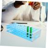 Healvian 50holes Test Tube Collection Stand Laboratory Sample Storage Rack Light Blue Test Tube Holder Rack for Chemistry Party Supplies view 2