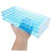 Healvian 50holes Test Tube Collection Stand Laboratory Sample Storage Rack Light Blue Test Tube Holder Rack for Chemistry Party Supplies view 4