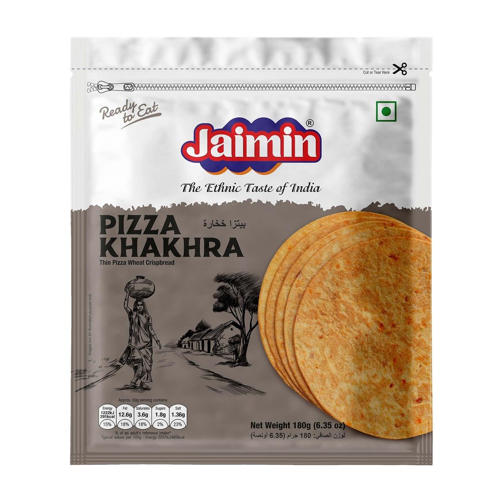 Lilys Khakhra in Nine Flavour Where You Can Select Any (2) Two Packets, This Khakhra Crispy & Snacks is ready to Eat. (Pizza & Bajri)