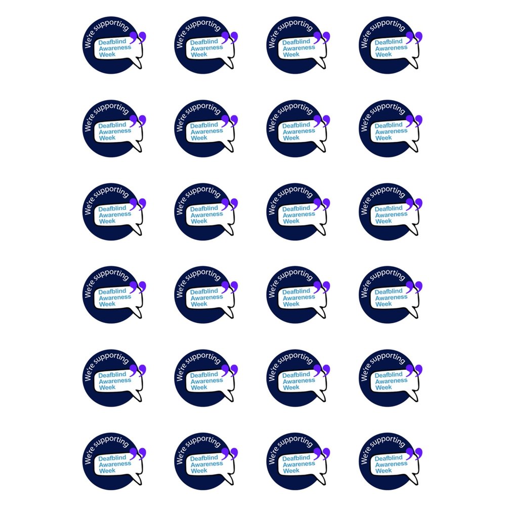 24 x Deaf & Blind Awareness Edible Wafer or Icing Cupcake Toppers Support Cake Decorations Perfect For Brownies Cookies Muffins & More! (Premium Icing Sheet)